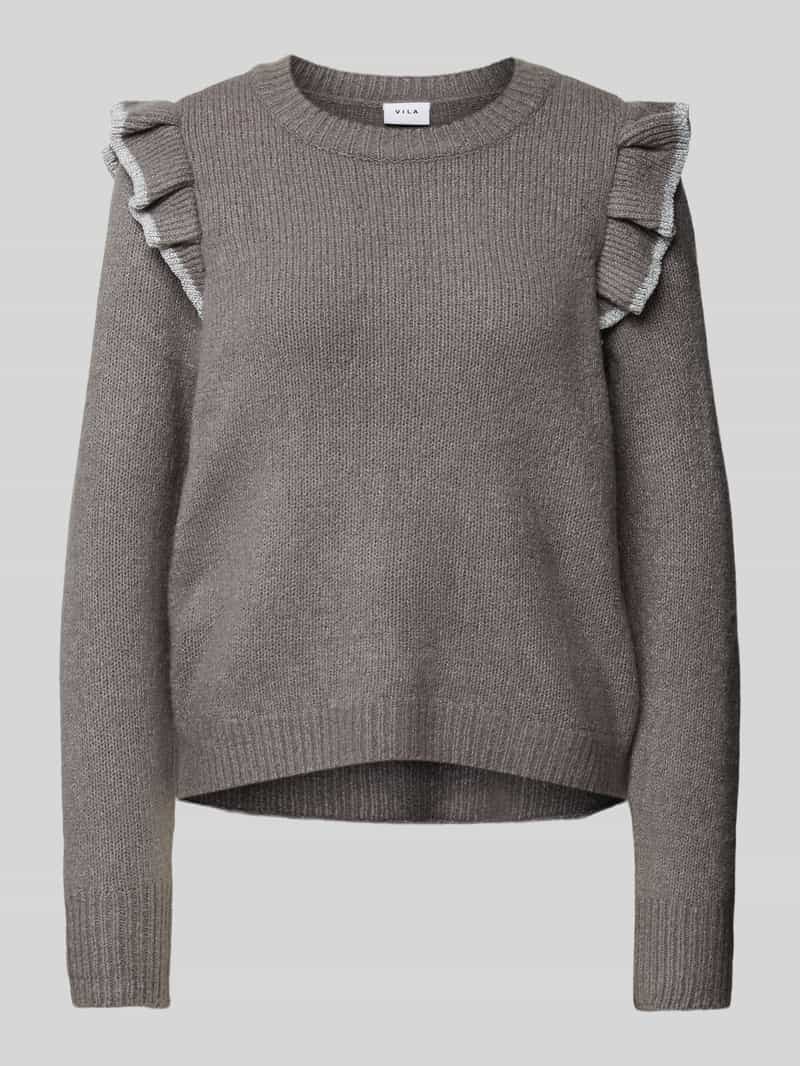 Vila Gebreide pullover met ruches model 'NANZYL'