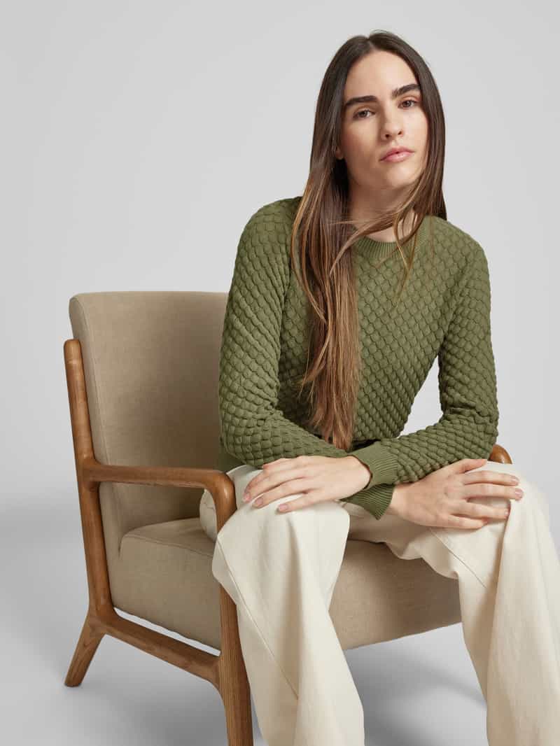 FREE QUENT Gebreide pullover met ribboorden model 'Dodo'