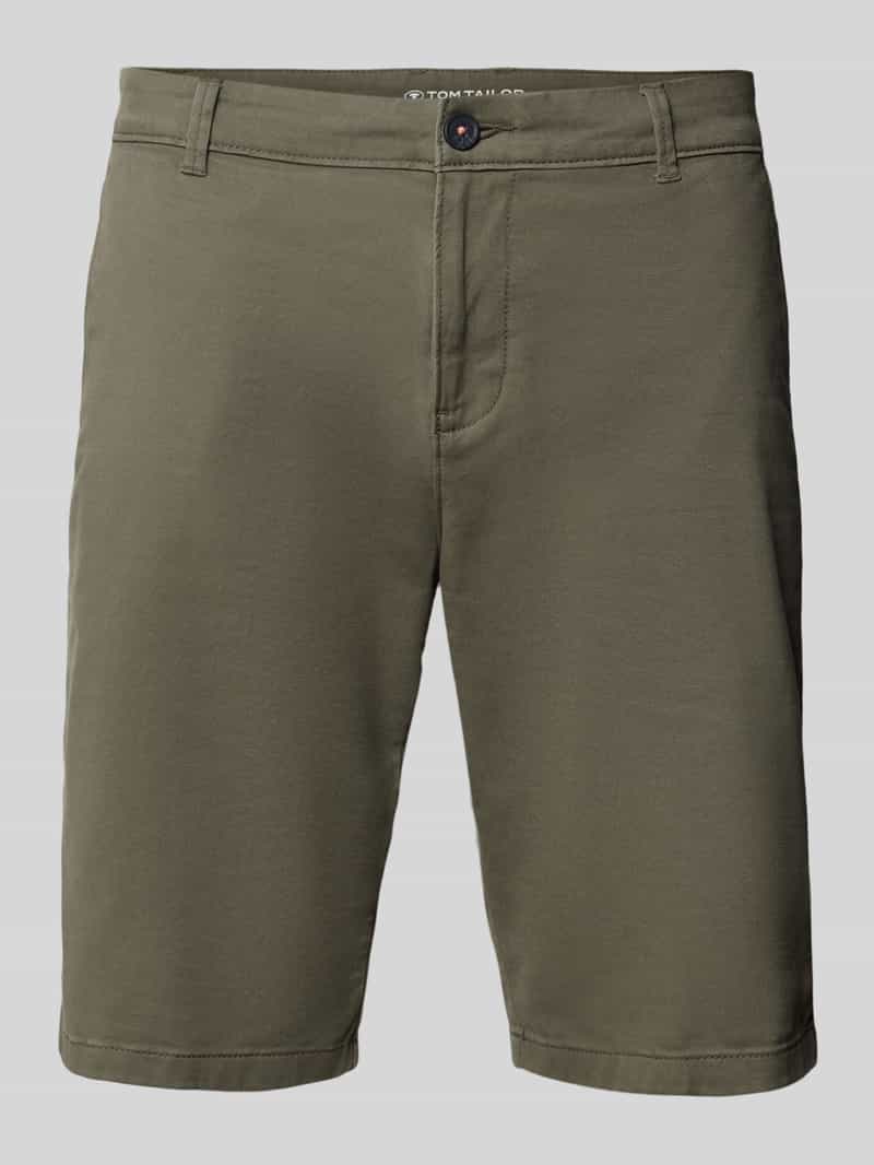 Tom Tailor Slim fit korte chino van katoenmix