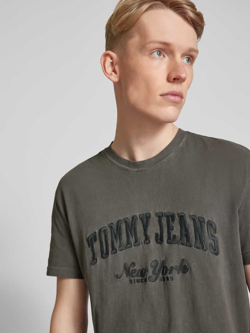 Tommy Jeans T-shirt met labelstitching