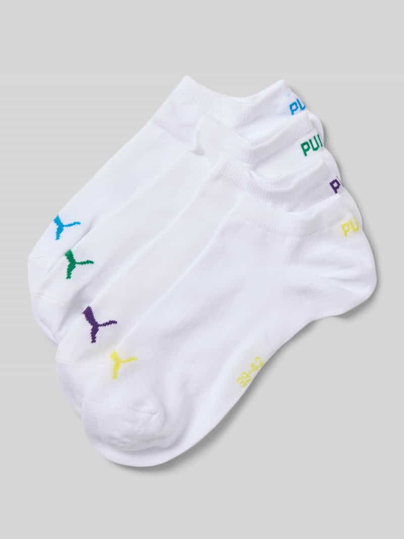 Puma Sneakersokken met labeldetail in een set van 4 paar