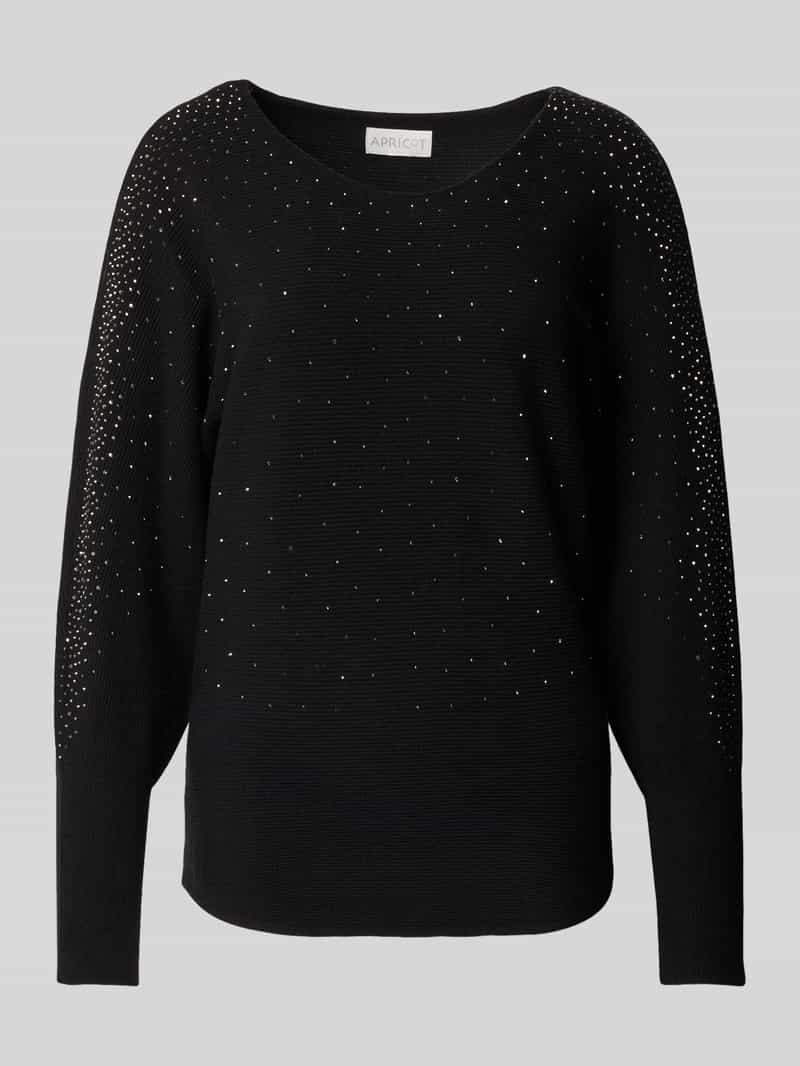 Apricot Gebreide pullover met ronde hals