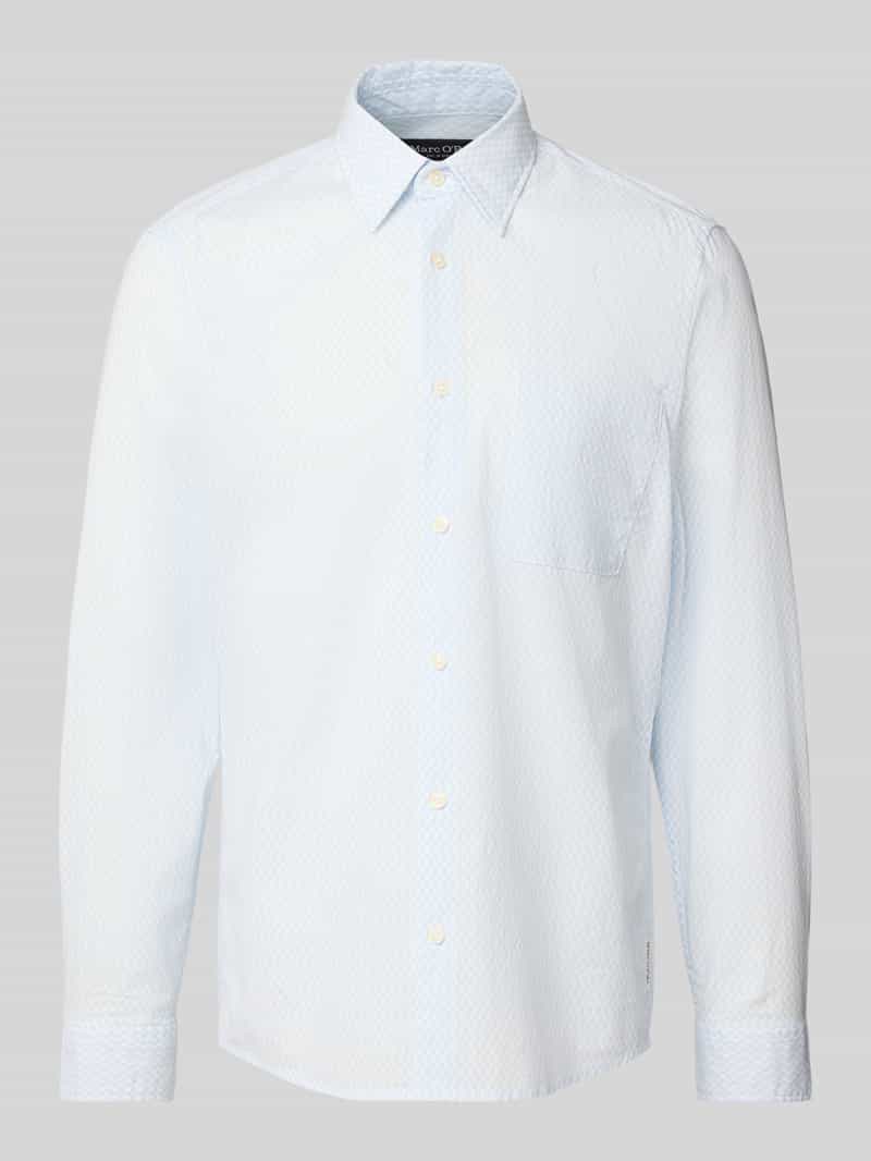 Marc O'Polo Shaped fit vrijetijdsoverhemd van premium kwaliteit