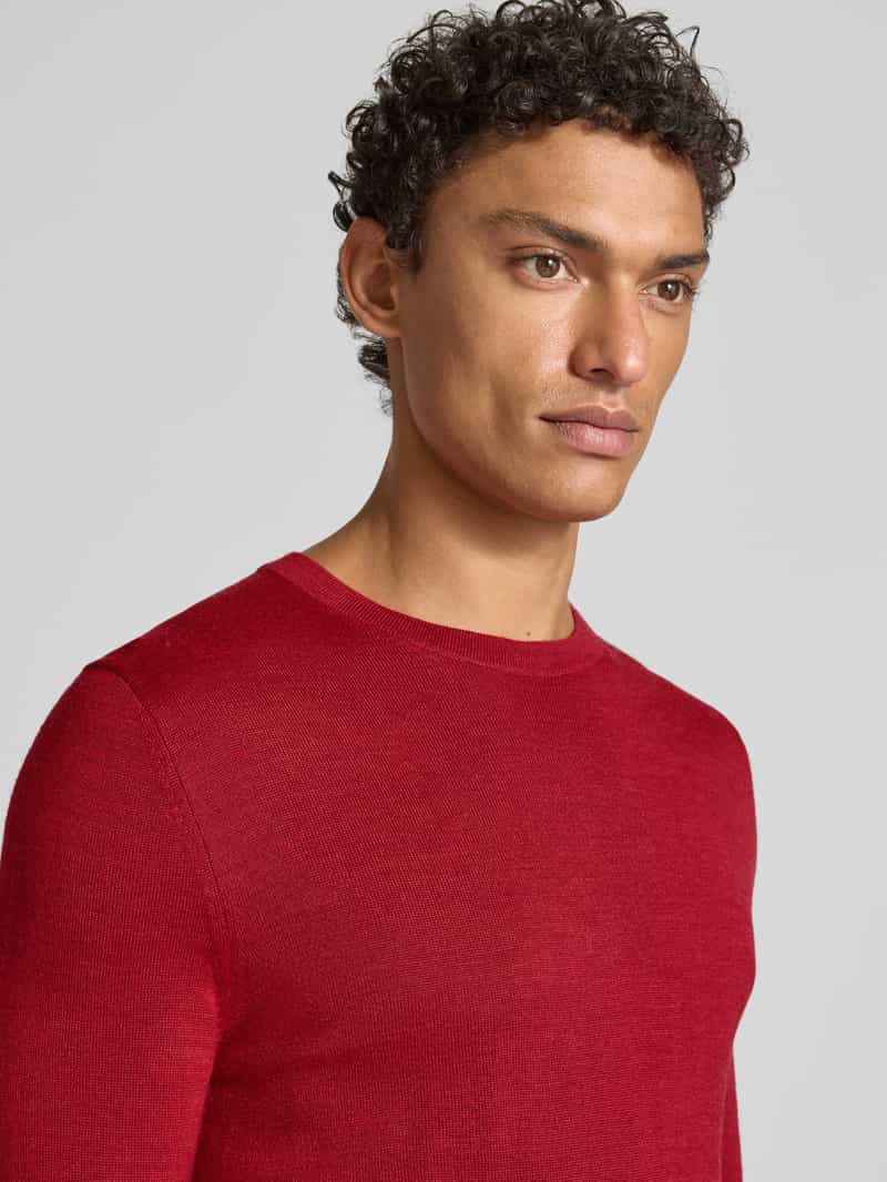 Christian Berg Men Regular fit shirt met lange mouwen van een mix van merinowol