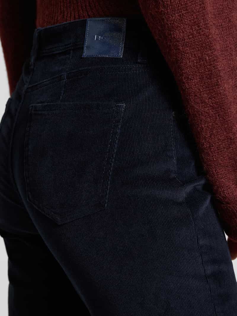 BRAX Slim fit corduroy broek in 5-pocketmodel model 'Carola'
