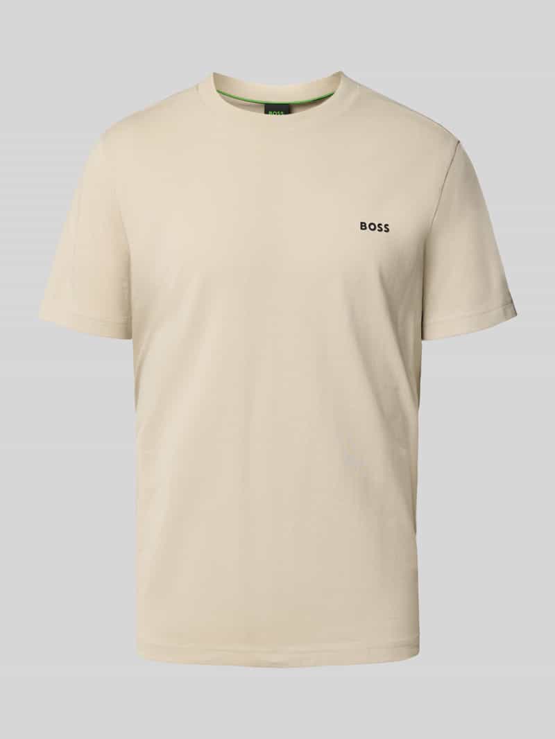 BOSS Green Regular fit T-shirt van katoenmix