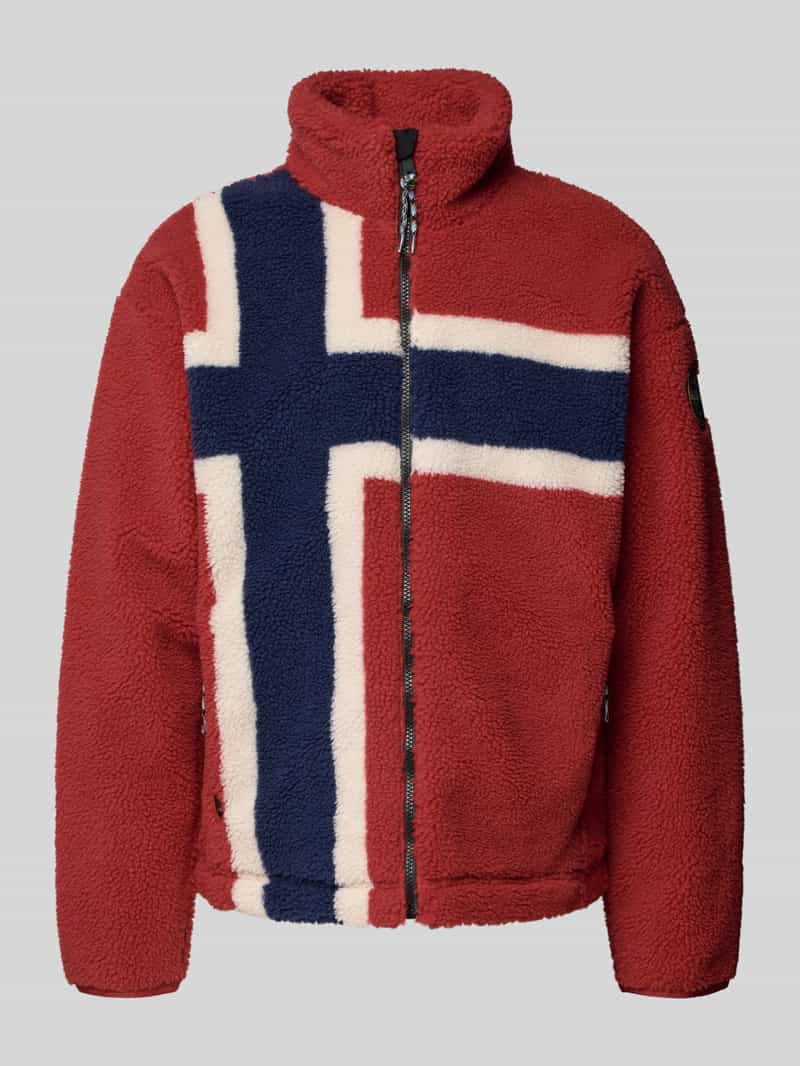Napapijri Fleecejack met opstaande kraag en ritssluiting model 'T-FIEMME'