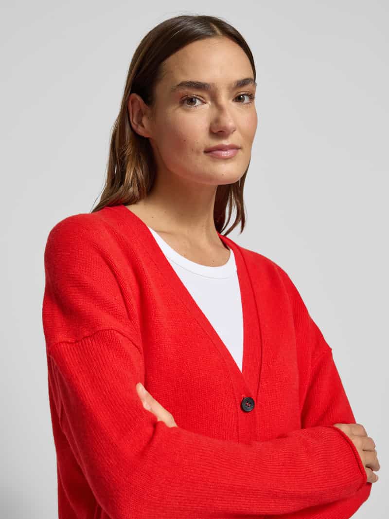 Marc O'Polo Oversized gebreid jack van pure scheerwol