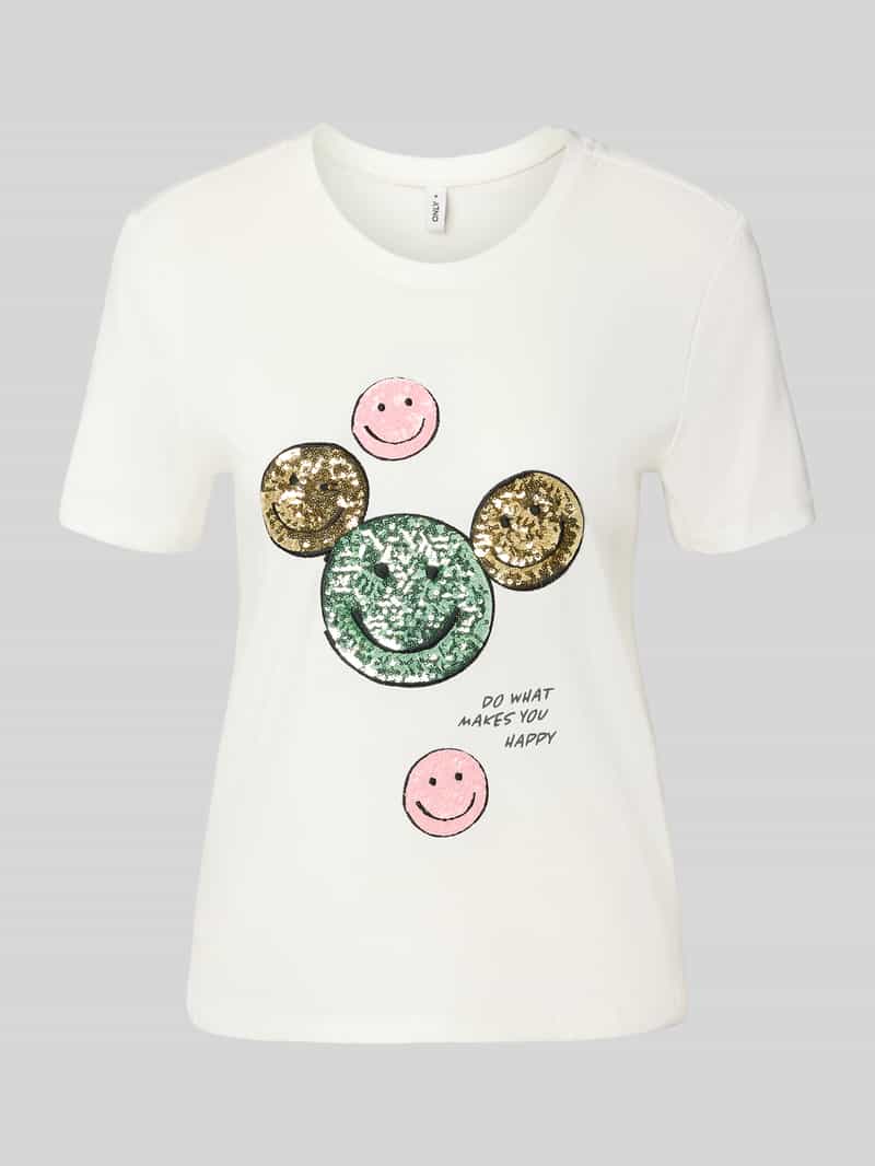 Only Regular fit T-shirt van puur katoen model 'KITA'
