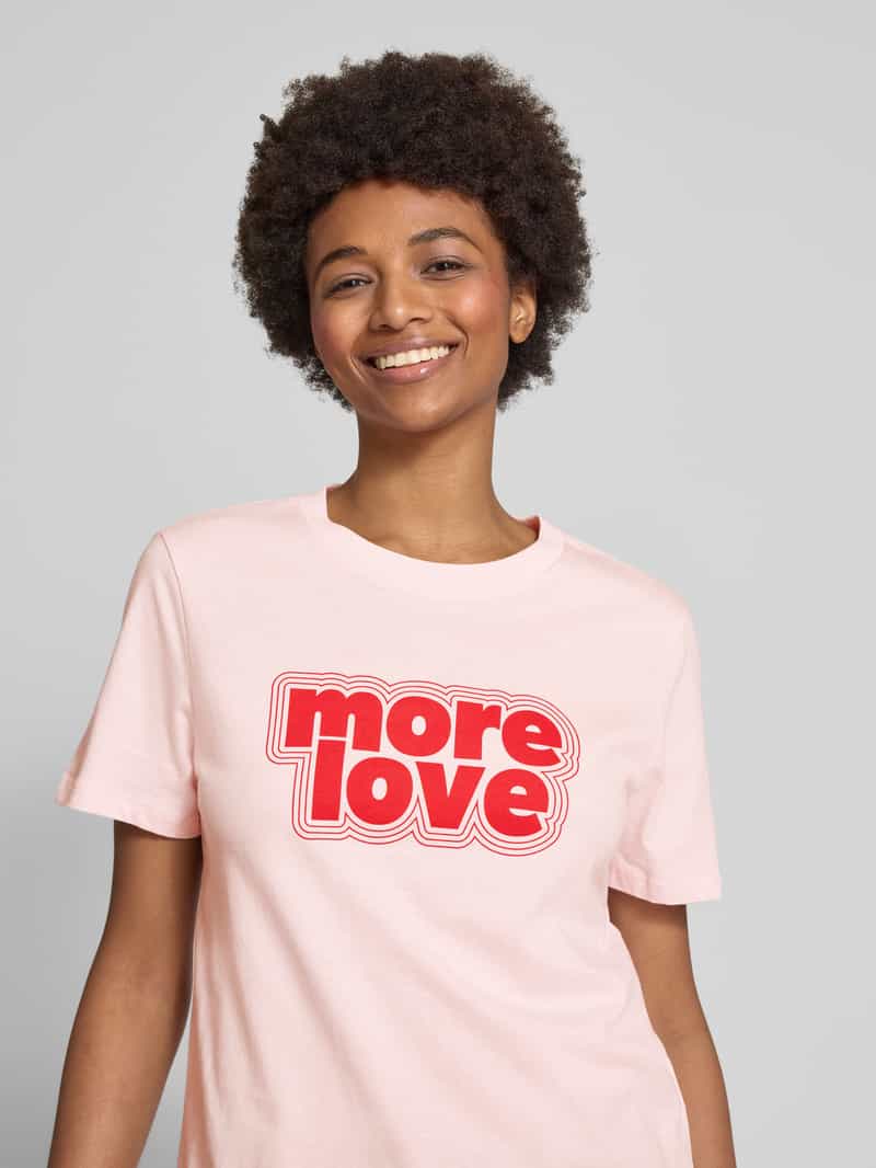 Pieces Regular fit T-shirt van puur katoen model 'TAMERA'