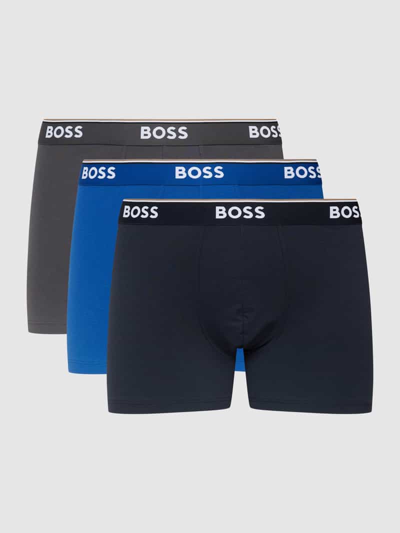 Boxershort met logo in band in een set van 3 stuks, model 'Power'