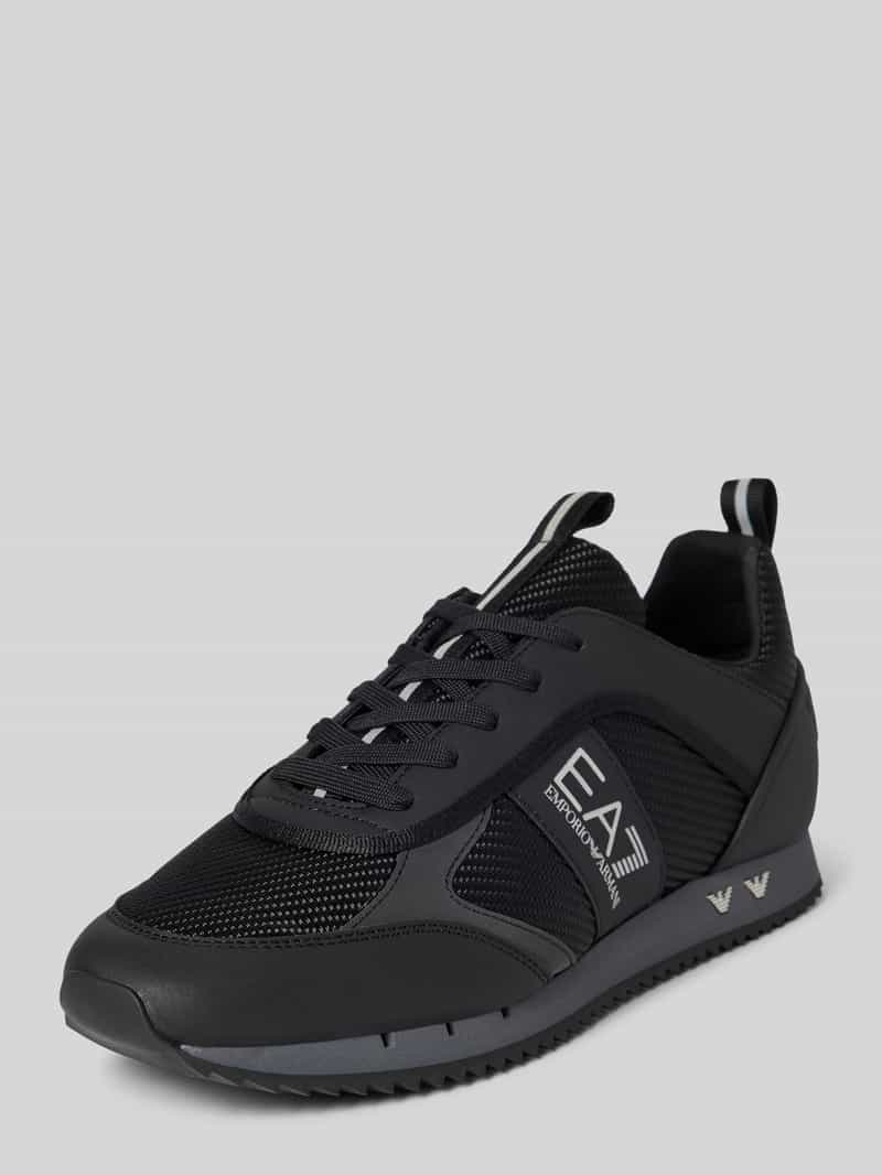 EA7 Emporio Armani Sneakers met labelprint, model 'BLACK&WHITE'