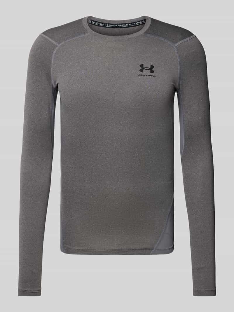 Slim Fit sport-shirt met lange mouwen met logoprint model 'HeatGear®'