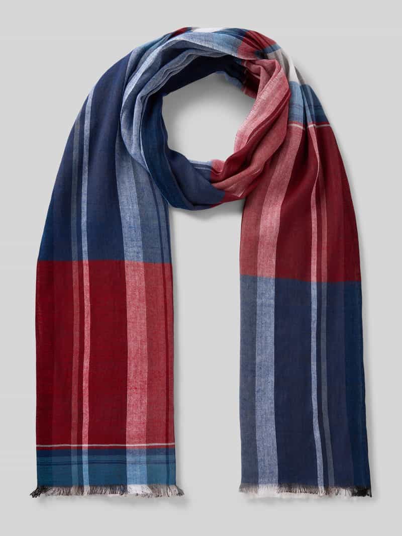 Sjaal van viscose met franjes