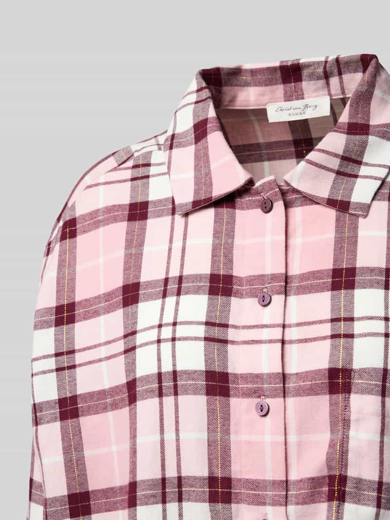 Christian Berg Woman Pyjamabovendeel met platte kraag