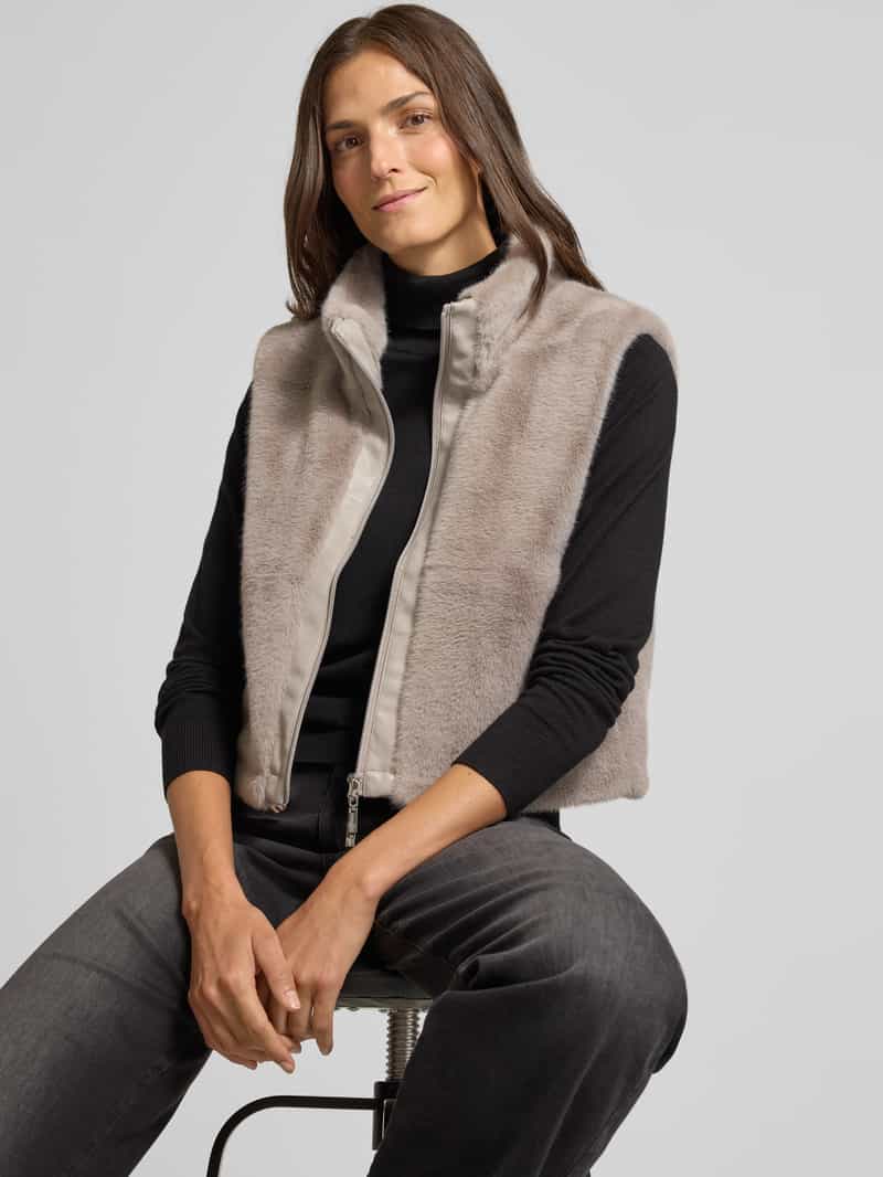 monari Gilet met opstaande kraag