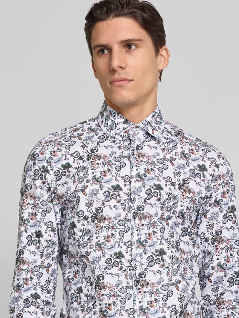 seidensticker Slim fit vrijetijdsoverhemd met kentkraag