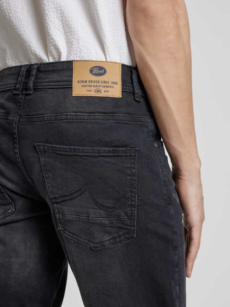 Petrol Korte regular fit jeans in 5-pocketmodel model 'BULLSEYE'