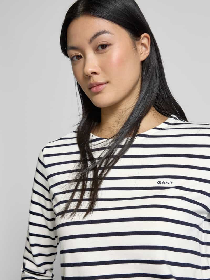 Gant Shirt met lange mouwen en labelstitching