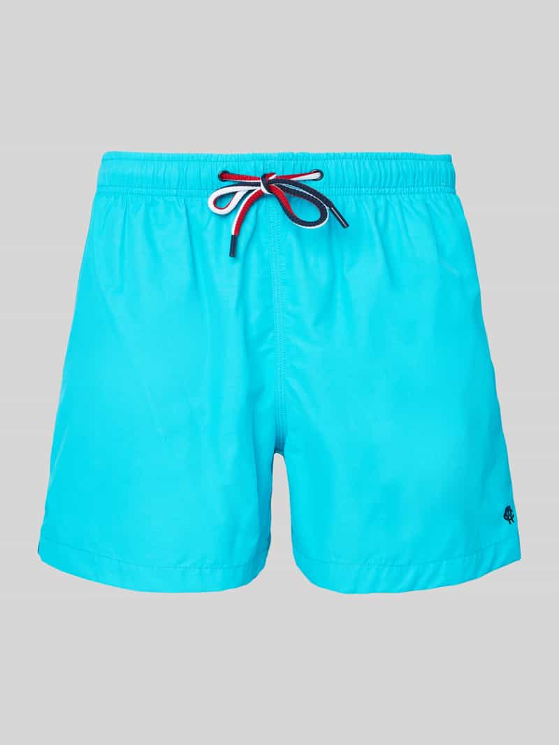 Relaxed fit zwembroek met logostitching