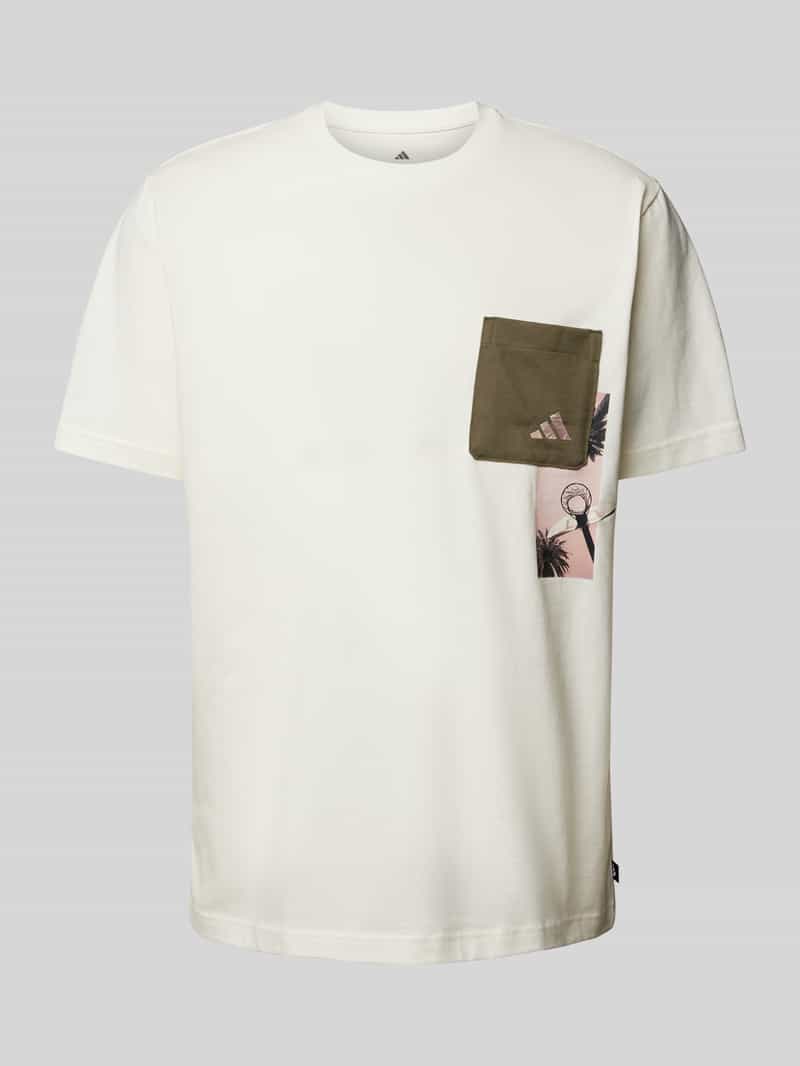 adidas Sportswear T-shirt met labelprint model 'LENS'