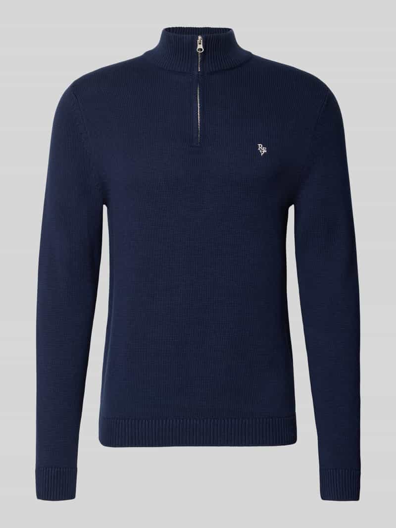Slim fit gebreide pullover van puur katoen