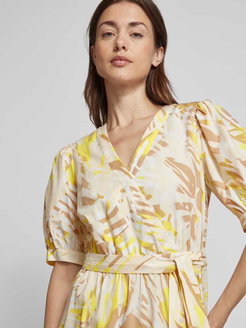 comma Midi-jurk met all-over motief