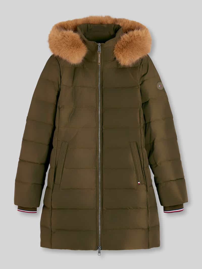 Tommy Hilfiger Gewatteerde mantel met capuchon van teddybont model 'TYRA'