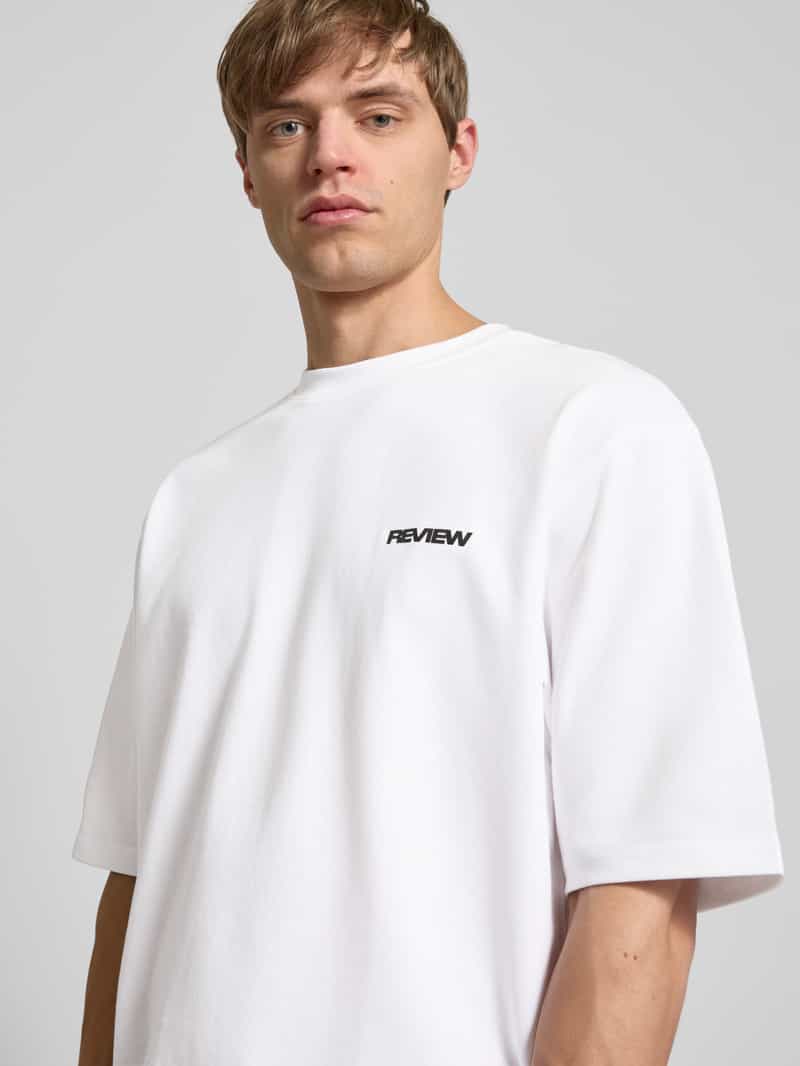 REVIEW Oversized T-shirt met labelprint
