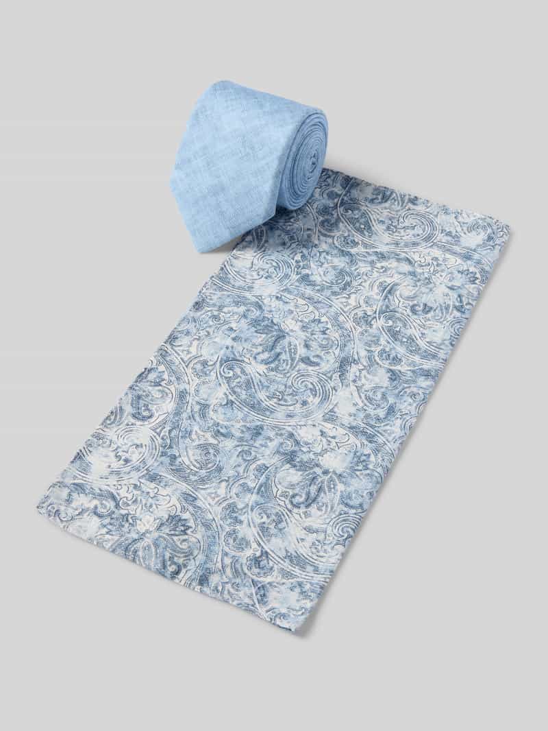 Stropdas met pochet, model 'TAOIMINA'