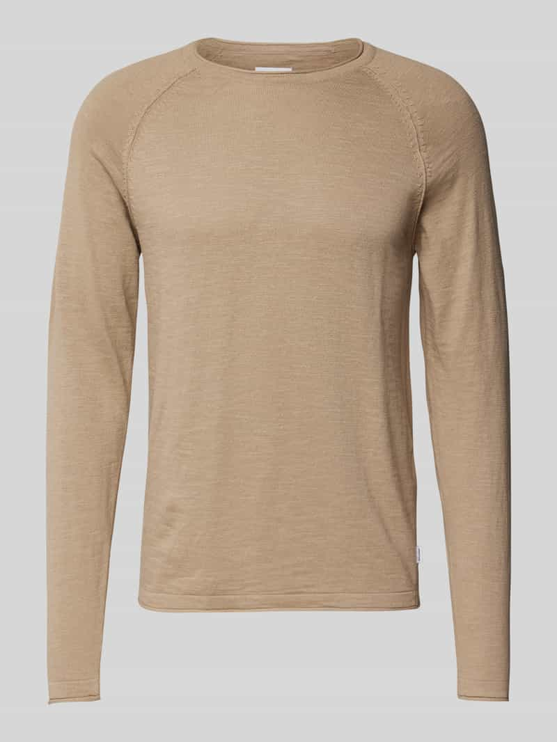 Jack & jones Shirt met lange mouwen en geribde ronde hals, model 'BREEZE'