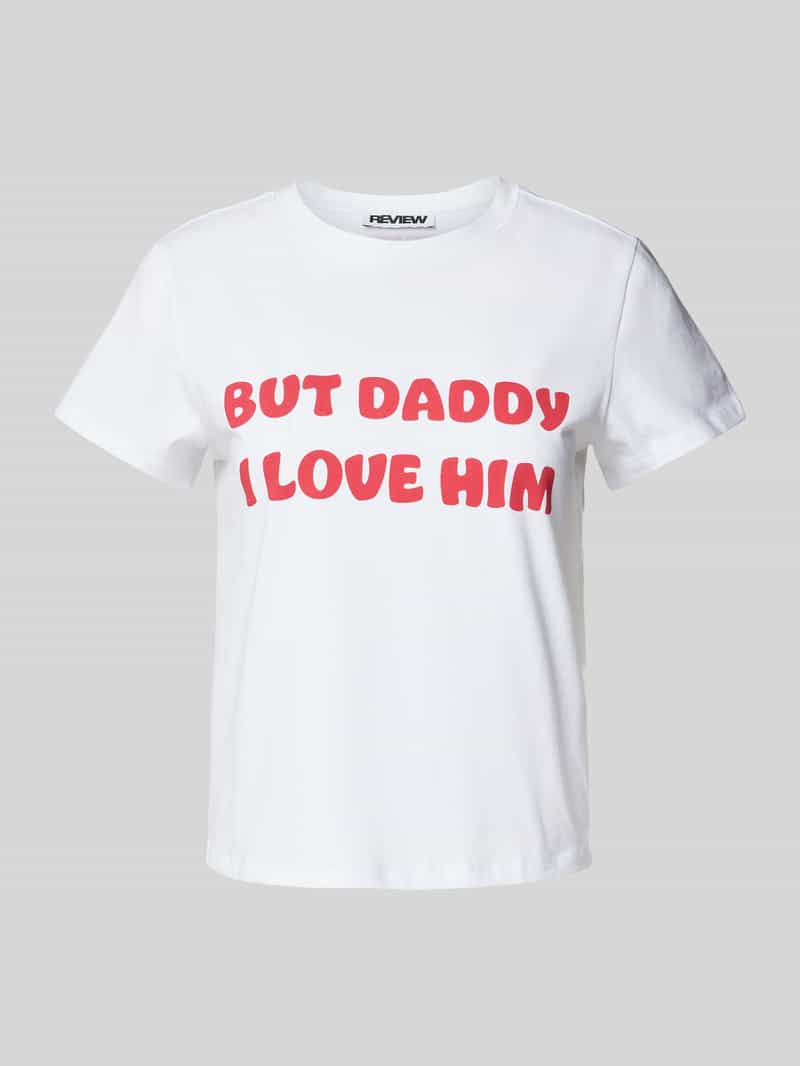 T-shirt met statementstitching