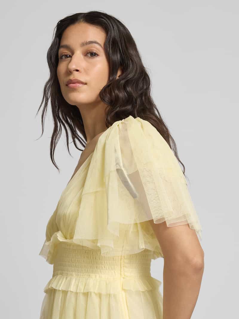 Lace & Beads Cocktailjurk met V-hals en tailleband
