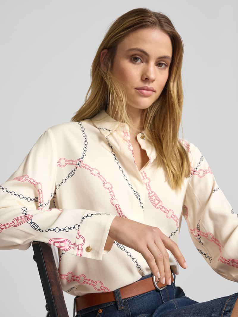 Tommy Hilfiger Relaxed fit overhemdblouse van pure viscose
