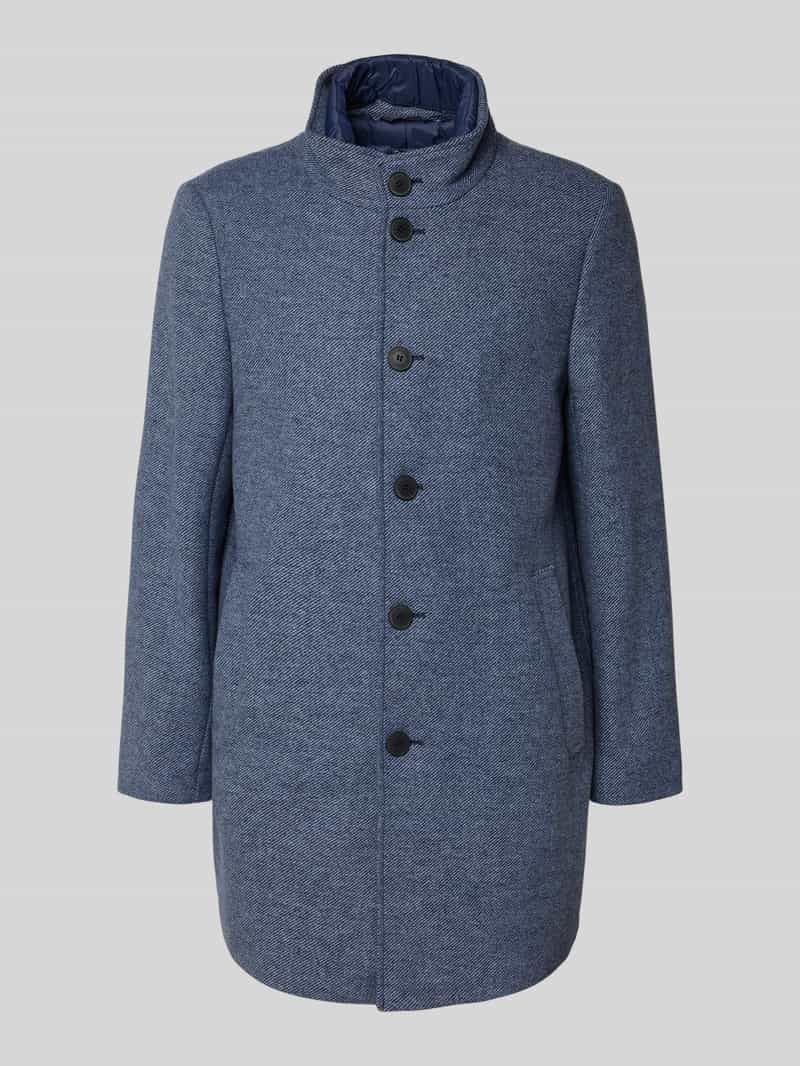 Roy Robson Lange jas met gewatteerde inzet en opstaande kraag