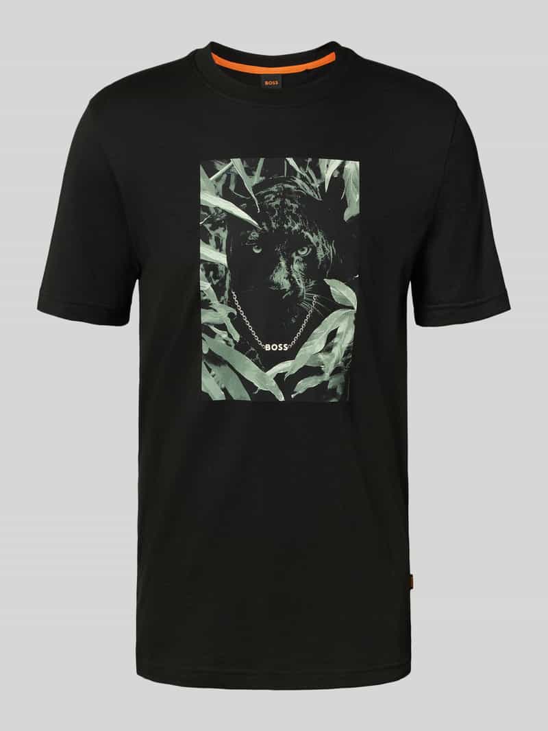 Boss Orange Regular fit T-shirt van puur katoen model 'ANIMALI'