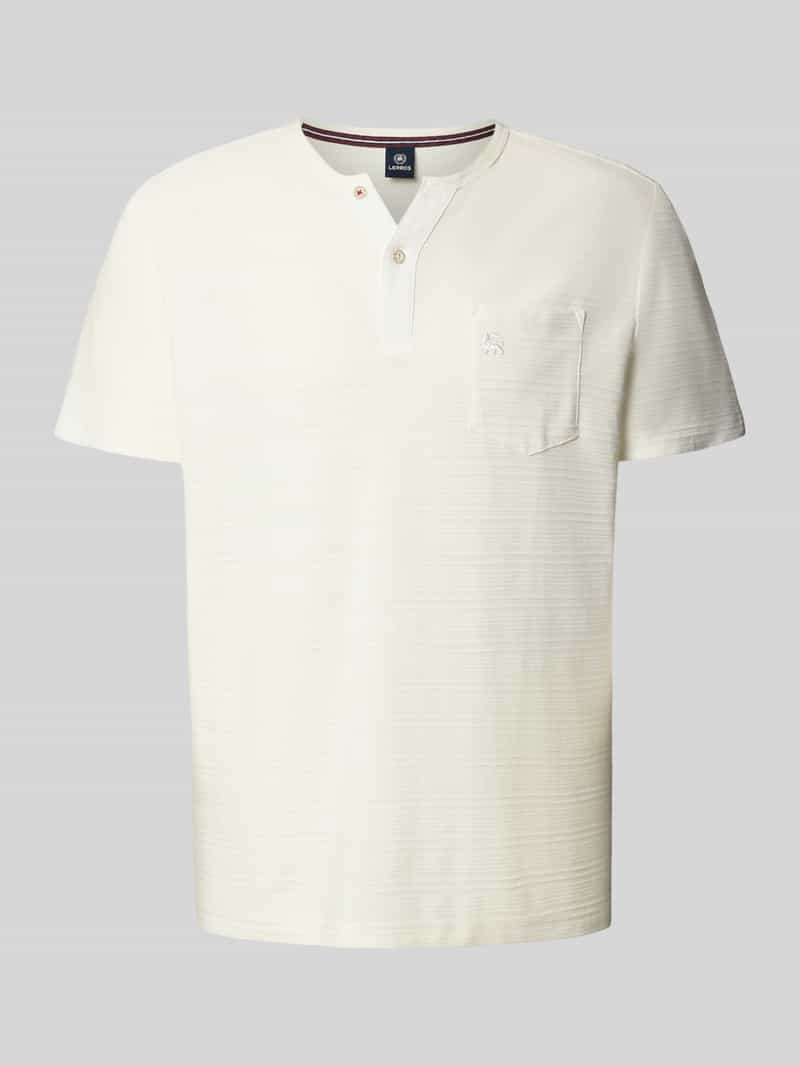 Lerros T-shirt met borstzak en labelstitching model 'SERAFINO'