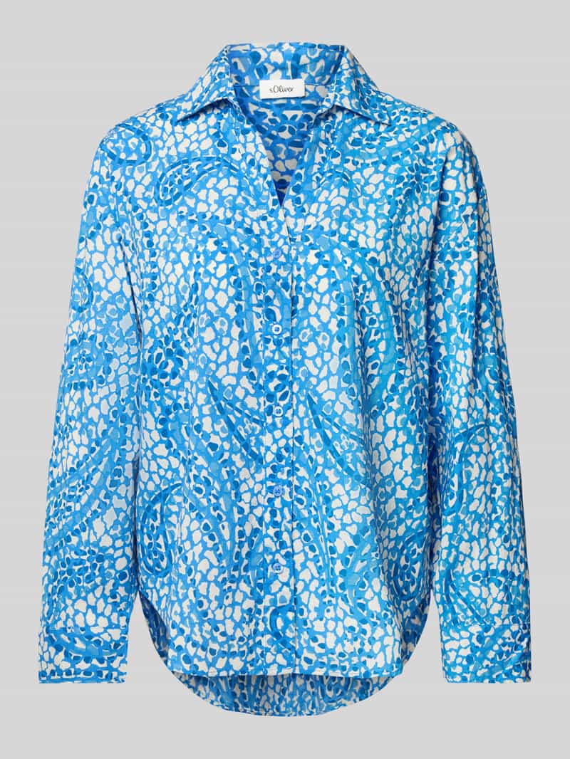s.Oliver RED LABEL Relaxed fit overhemdblouse van puur katoen