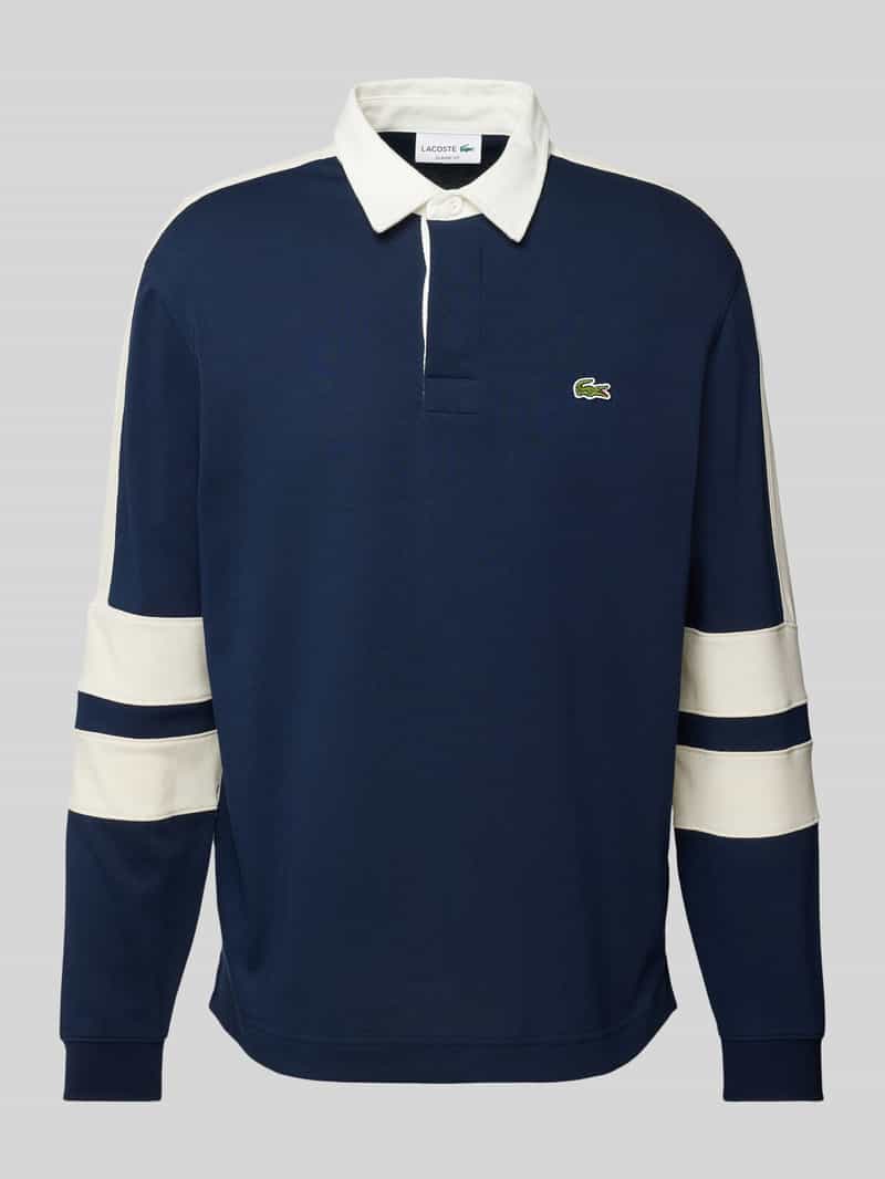 Lacoste Classic fit poloshirt in design met lange mouwen