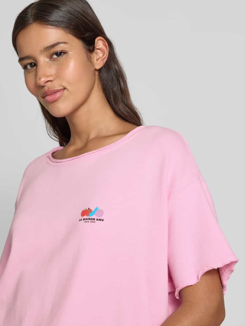 American vintage Oversized sweatshirt met labelprint model 'ATUBAY'