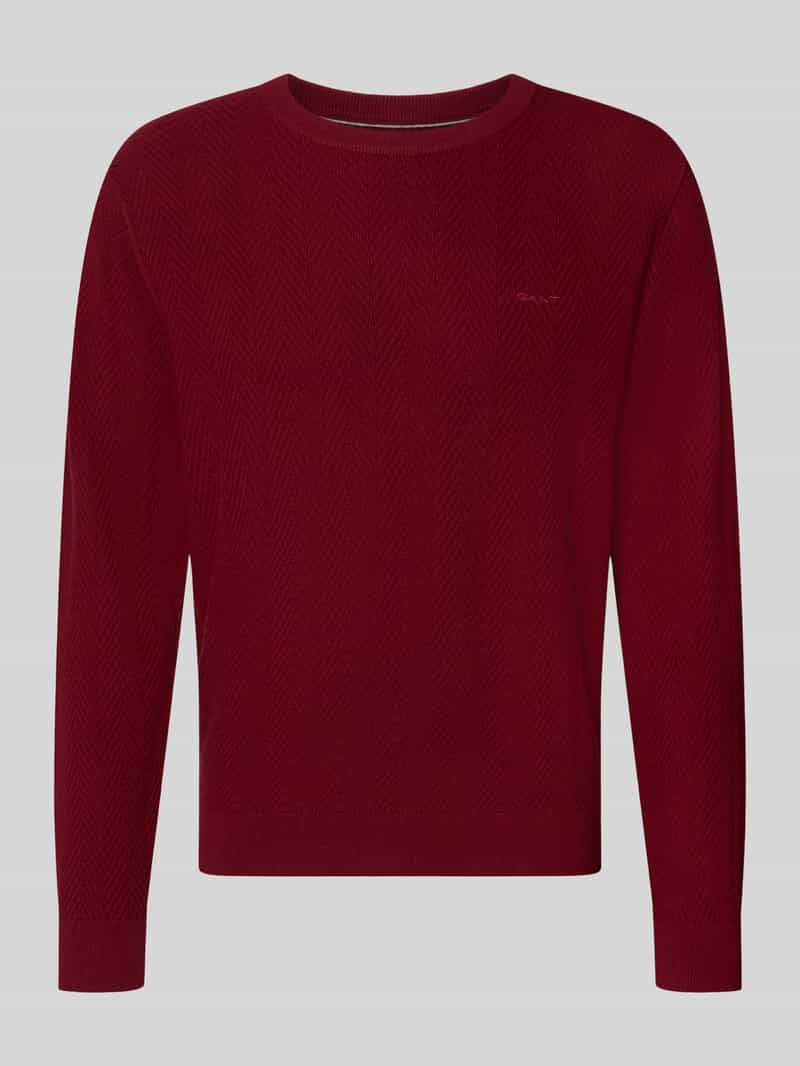 Gant Regular fit pullover van mix van katoen en wol