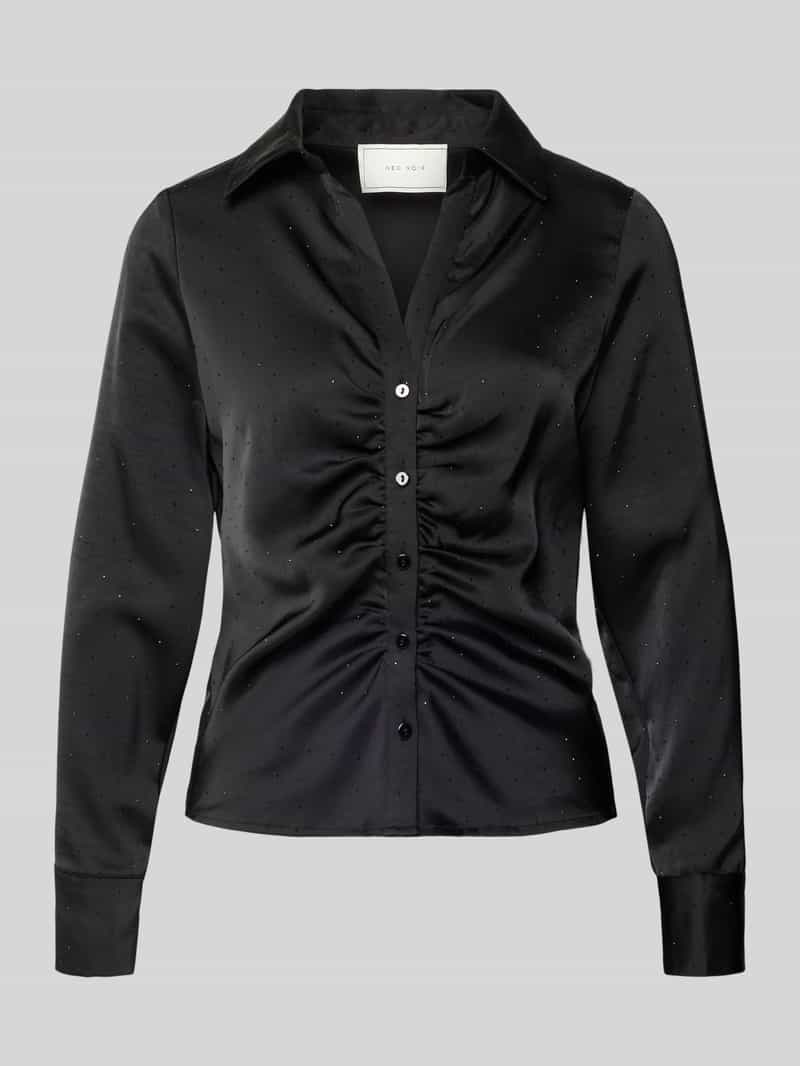 NEO NOIR Blouse met lange mouwen en knoopsluiting model 'Christy'