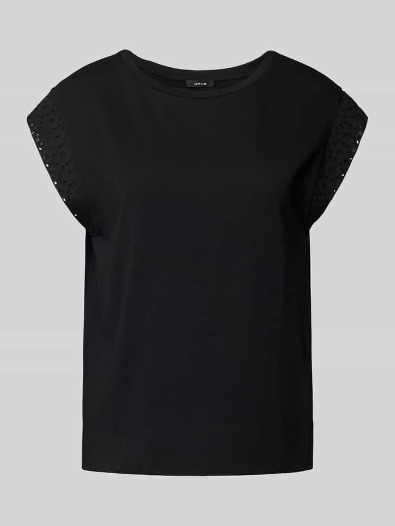 Opus T-shirt met kapmouwen model 'Sallso'