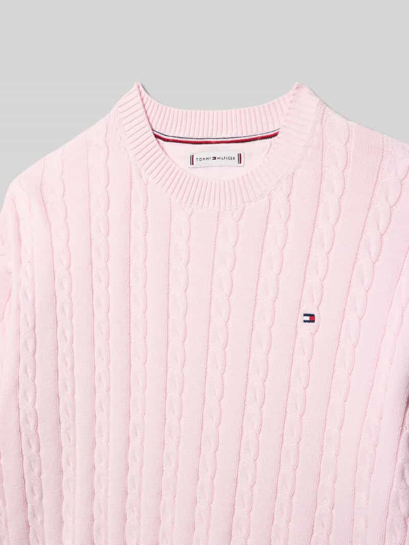 Tommy Hilfiger Teens Relaxed fit gebreide pulllover van puur katoen