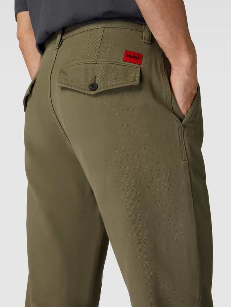 HUGO Stoffen broek met Franse steekzakken model 'Zeebo'