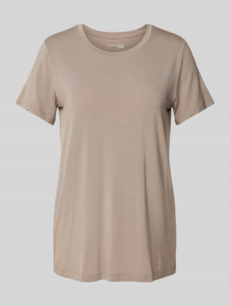 Schiesser T-shirt met geribde ronde hals