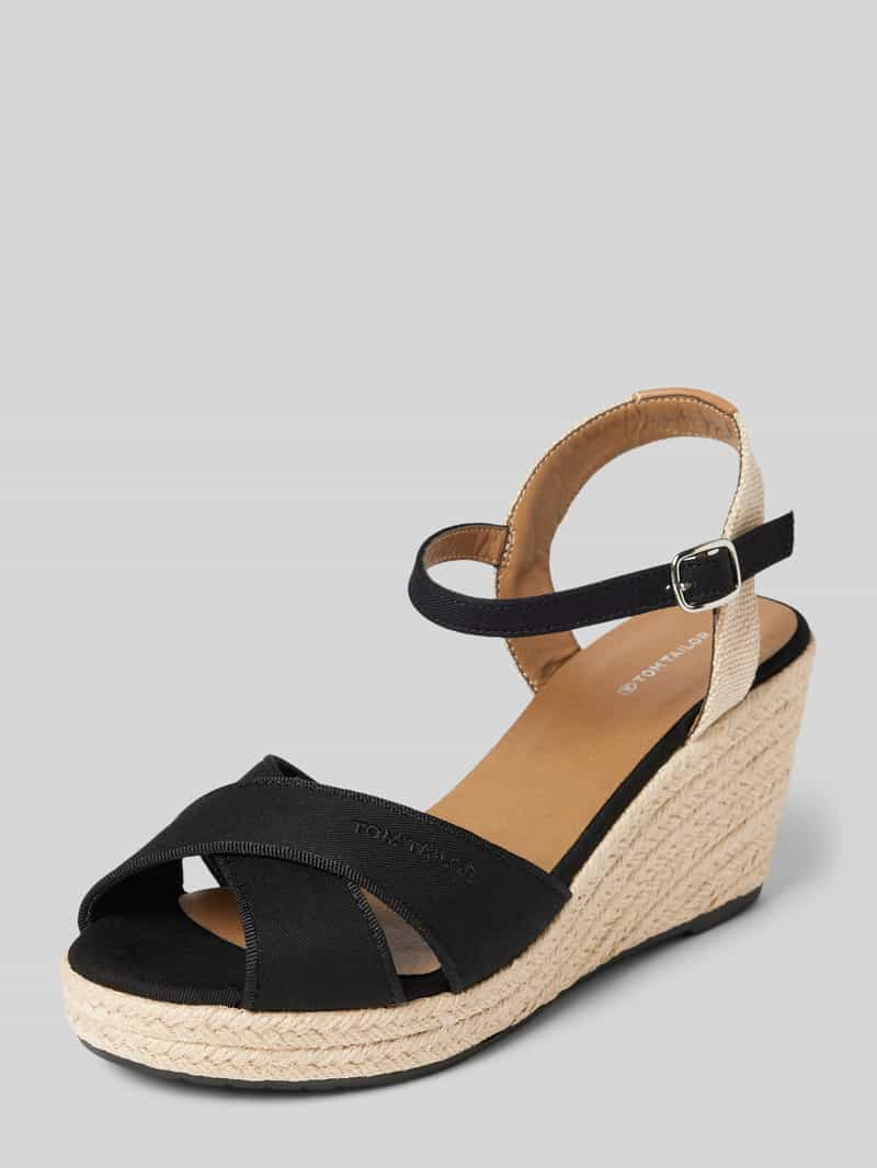 Tom Tailor Wedges met labelstitching