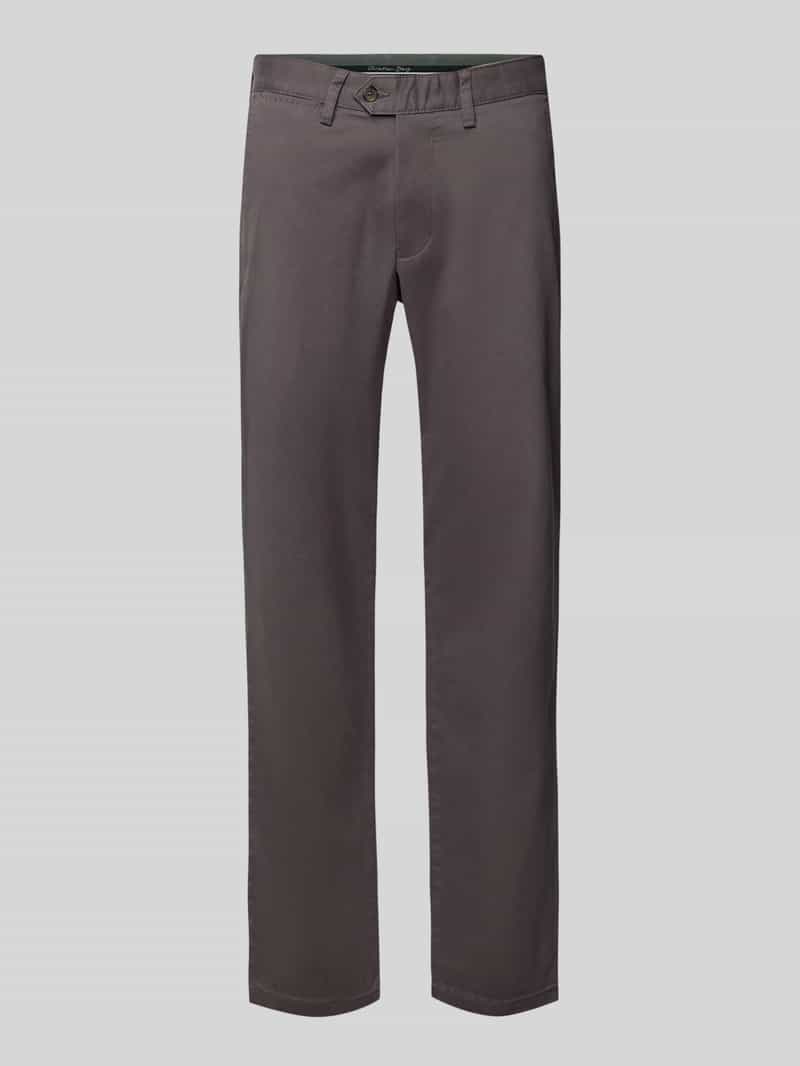 Regular fit chino met Franse steekzakken