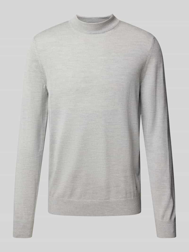 JOOP! Collection Gebreide pullover van scheerwol met opstaande kraag, model 'Davide'