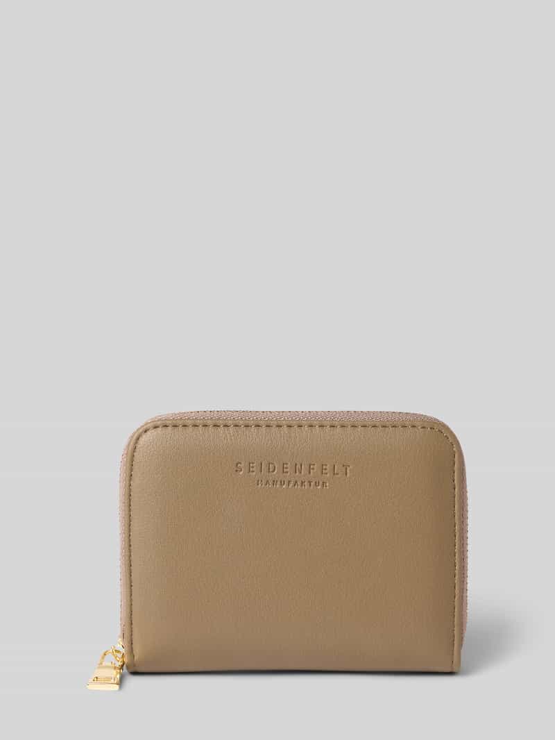 Seidenfelt Portemonnee met label in reliëf model 'YLVA'